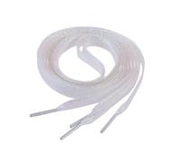 JEWEDECO Cordones Purpurina Planos para Zapatillas de 1, 1m Blancos