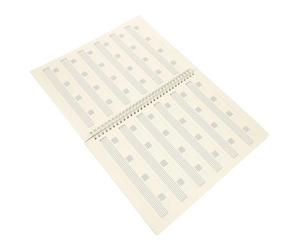 JEWEDECO Cuaderno de Partituras A4 para Guitarra Pentagrama y Líneas de Acordes, Libro de Música Portátil de Seis Líneas, Papel Resistente para Músicos y Guitarristas, Adecuado para Clases