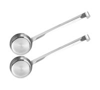 JEWEDECO Cuchara Medidora para Pizza de Acero Inoxidable Mango Cómodo y Superficie Lisa, Pack de 2 Piezas Adecuado para Cocina Gourmet y Comedor