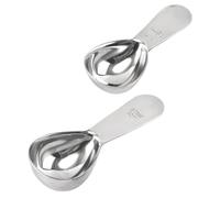 JEWEDECO Cucharas Medidoras de Acero Inoxidable 2 Piezas para Café y Condimentos Capacidad 30ml y 15ml Resistentes Corrosión Espacios