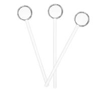JEWEDECO Cucharas para Espresso de Vidrio 6.1 Pulgadas, Juego de 3 Cucharillas Pequeñas para Café y Té, Cucharas Mezcladoras Portátiles Multiusos para Degustación y Postres Reutilizable