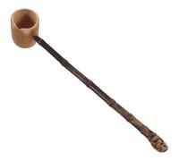 JEWEDECO Cucharón de Agua de Bambú con Mango para Camping Cocina y Ceremonias de Té Cucharón Resistente y Versátil para Uso Seguro Exteriores y Hogar