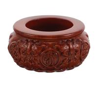 JEWEDECO Cuenco Decorativo de Madera Tallada Resistente a Deformaciones Abundancia Prosperidad Feng Shui Adecuado para del Hogar