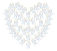 JEWEDECO Cuentas Cómodas y Seguras de Vidrio de Pescado 50 para Hacer Pulseras y Collares Ideales para DIY y Decoración del Hogar