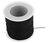 JEWEDECO Cuerda de Nylon Negro de Alta Resistencia para Abalorios y Pulseras, Cordón Trenzado Versátil de 0,8 Mm Adecuado para Escalada y Camping, 1 Rollo