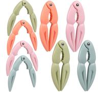 JEWEDECO de Pinzas para Cangrejos y Langostas Herramienta Versátil y Fácil de Llevar 8 Piezas de Plástico Diseño Adorable en Forma de Patas de Cangrejo para Cocina y Picnics