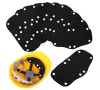 JEWEDECO de Poliéster para Lavables 10 Bandas Absorbentes de Sudor Negro Cómodas y Resistentes a Manchas Casco de Seguridad para Casco Obrero