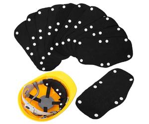 JEWEDECO de Poliéster para Lavables 10 Bandas Absorbentes de Sudor Negro Cómodas y Resistentes a Manchas Casco de Seguridad para Casco Obrero