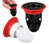 JEWEDECO Desagüe de Ducha de Suelo para baño, válvula de Silicona, tapón de inserción para Drenaje, sellador de Gas, colector de pelos, 2 Piezas