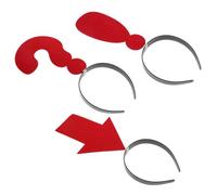 JEWEDECO Diadema Flecha Roja para Fiesta, Accesorio Cabello de Plástico y Fieltro, Superficie Lisa y No Se Cae, Adecuado para Carnavales y Festivales de Música, Pack de 3 Piezas