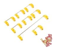 JEWEDECO Estabilizador de Claves Satélite Práctico y Conveniente 2u para Teclado Mecánico Tornillos Dorados y Eje de Acero Inoxidable para Gaming