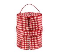 JEWEDECO Estuche de Transporte para Agujas de Crochet y Accesorios de Costura, Bolsa Organizadora Compartimentos Internos para Proyectos de Tejido y Labores en Cualquier Lugar