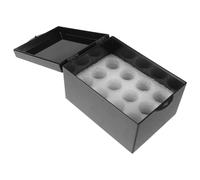 JEWEDECO Estuche Organizador Compacto para Medicamentos 6 Orificios de Acrílico Negro, Gestión Rápida y Almacenamiento Seguro para Uso Hospitalario