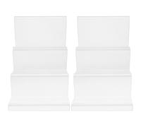 JEWEDECO Expositor Acrílico Transparente 14 Cm de para y Joyas, Resistente y Práctico 3 Niveles Pack de 2 Piezas Adecuado para Tiendas y Hogar