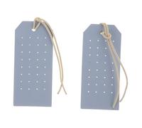 JEWEDECO Expositor Doble Cara para Pendientes de Viaje 2 Piezas Pu Azul Organizador Compacto Portátil para Joyas en Hogar y Tienda