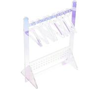 JEWEDECO Expositor Estable de Acrílico Pendientes Pequeña en con Percha de Organizador y Sencillo Adecuado para Mostrar y Almacenar para Joyas Casa
