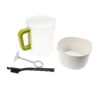 JEWEDECO Filtro Colador para Máquina de Leche de Soja de 1,5l Accesorio Prensa y Cepillo, Plástico Multifuncional para Colar Leche Vegetal y Arroz Fácilmente Color Color Aleatorio
