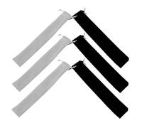 JEWEDECO Funda Para Flauta Dulce Soprano De Tela Suave Cordón Ajustable, Juego De 6 Bolsas (3 Negras y 3 Grises) Tamaño 6cm x 37cm, Bolsa Ligera Para Transportar y Guardar Instrumentos De Viento