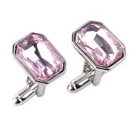 JEWEDECO Gemelos de Aleación Incrustación de Cristales para Camisa, Gemelos de Vestir de Fiesta para Hombre, Accesorio Elegante de Botón de Manga, Brillantes y Pulidos, Ideales para Bodas