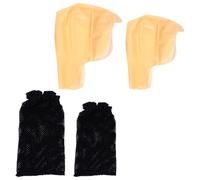 JEWEDECO Gorras Calvas de Látex para Cosplay de Monje y Monja, Tamaño Pequeño y Grande, Redes para Peluca, Accesorio de Disfraz Realista para Halloween y Teatro, Cubiertas para Cabeza