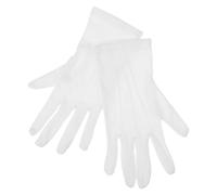 JEWEDECO Guantes de Árbitro Profesionales para Billar y Piscina, Color Blanco, de Poliéster y Algodón, Cómodos Fácil Colocación, 1 Par para Competición y Arbitraje