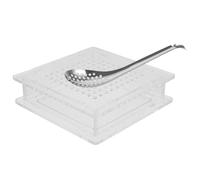 JEWEDECO Herramienta de Gastronomía Molecular Caja Transparente de 100 Agujeros Reutilizable y Práctica Acero Inoxidable y Plástico para Hacer Caviar
