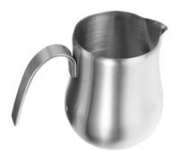 JEWEDECO Jarra Ligera con de Acero Café Leche para y Asa Inoxidable Capacidad 650 Ml, Diseño Clásico y Moderno para Espumar Adecuado en Casa