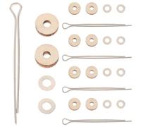 JEWEDECO Juego de 10 Accesorios para Articulaciones de Oso de 8mm, Pasadores Giratorios de Madera para Muñecos DIY, Conectores Móviles para Manualidades y Fabricación de Muñecas