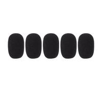 JEWEDECO Juego de 5 Fundas para Micrófono de Esponja Negra, Protector Breathable Que Previene Humedad, Adecuado para Sala de Conferencias y Escenario