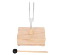 JEWEDECO Juego de Diapasón para Técnicas de Relajación y Práctica de Yoga 528hz de Aleación de Aluminio con Caja de Resonancia de Madera y Mazo