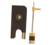 JEWEDECO Juego de Rana para Violín con Tornillos Dorados, Accesorio de Madera y Cobre para Reparación Profesional de Violines, Fácil de Aplicar