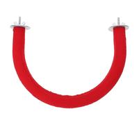 JEWEDECO Juguete para Pájaros para Loros en Forma Plástico Rojo, Palo de Molienda para Desarrollar Equilibrio y Coordinación, Fácil de Instalar en Casa o Tienda de Mascotas