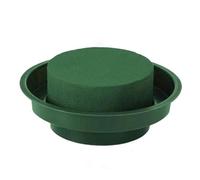 JEWEDECO Kit de 12 Unidades de Espuma Floral Redonda Verde Fuerte Absorción de Agua para Flores y Plantas en Decoración de Pasillos y Bodas