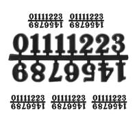 JEWEDECO Kit de 6 Números de Reloj Arábigos de Plástico Negro de 2 Cm para Relojes de Pared, Accesorios DIY para Reparación y Personalización, Suministros para Relojes Digitales y