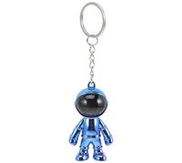 JEWEDECO Llavero de Astronauta Metálico Diseño Tridimensional, Colgante para Mochila y Llaves, Tamaño Pequeño, Color Azul Brillante, Accesorio Decorativo Obsequio de Fiesta