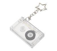 JEWEDECO Llavero Mini de Cinta de Música Vintage de Acrílico Ligero y Portátil, Accesorio Retro para Fiesta Adecuado para Amantes Música en San Valentín