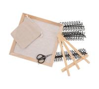 JEWEDECO Marco Para Fiesta, Carta, Oficina, Anuncios, Bolsas, Tijeras, Palabra, Bolso Para Y Tablero Trasero Escolar De Madera, Madera, Incluye " A, Patrón, Trípode De Fieltro