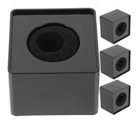 JEWEDECO Micrófono Material y Esponja Adaptabilidad Protección Abs Alta Soportes 4 Cuadrados para de Cubierta de Bandera Reportaje