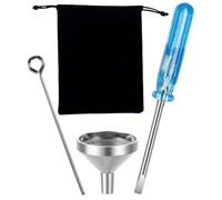 JEWEDECO Mini Embudo de Acero Inoxidable Resistente la Corrosión para Urnas Pequeñas, Kit de Llenado Compacto para Collares y Joyería de Cremación