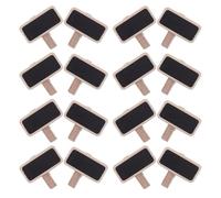 JEWEDECO Mini Pizarras de Madera 3.5x3.5 Cm con Pinzas 80 Unidades, Etiquetas Escribibles para Notas y Mensajes, Clip Multifuncional para Organización en Oficina, Hogar y Eventos