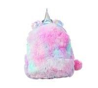 JEWEDECO Mochila De Unicornio para Preescolar Bolsa De Peluche De Juguete Mochila De Refrigerio De Animal para Edad Jardín De Infantes