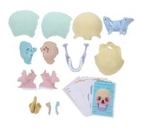 JEWEDECO Modelo de Cráneo Anatómico de Plástico Desmontable para Enseñanza y Estudio, Herramienta Oral Realista para Decoración de Calavera en Varios Colores