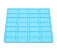 JEWEDECO Molde de Dominó de Silicona Azul Resistente al Desgarro para Manualidades Diy, Cómodo y Duradero para Crear Piezas Únicas de Resina Epoxi