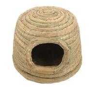 JEWEDECO Nido de Hierba para Conejos Pequeño, Cama Tejida a Mano Espacio para Descansar y Jugar, Material de Césped Natural Color Verde Claro Adecuado para Conejitos