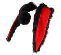 JEWEDECO Orejas de Peluche para Casco de Moto Desmontables Accesorio Decorativo Negro Diseño de Conejo para Casco de Motocicleta Scooter y Ciclismo Adornos