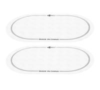 JEWEDECO Pads de Batería de Tierra Blancos para Protector de Piel de Bombo, Material Pte Reutilizable, 2 Piezas para Bateristas de Percusión