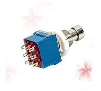 JEWEDECO Pedal De Efectos De Guitarra 3pdt De Metal Azul, Interruptor De Pie Stomp De 9 Pines Para Bypass Real, Compatible Recableado De Pedales Vintage y Control De Luz Led