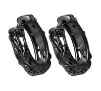 JEWEDECO Pendientes de Aro para Hombres y Mujeres Estilo Hip Hop, Acero Inoxidable Negro Dorado, Aro Grueso Resistente, Unisex Casual y Fiesta, Tamaño Mediano