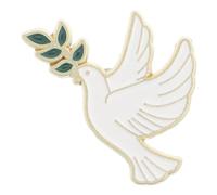 JEWEDECO Pin Metálico Paloma Paz Rama de Olivo, Insignia Animal para Mujer, Pin de Solapa Vintage para Mochila, Ropa y Accesorios de Moda, Decoración Símbolo de Paz