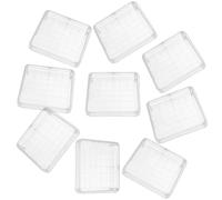 JEWEDECO Placas de Petri para Laboratorio 10X10 CM 10 Unidades Tapa Transparente para Cultivo de Células y Proyectos Escolares de Microbiología y Botánica